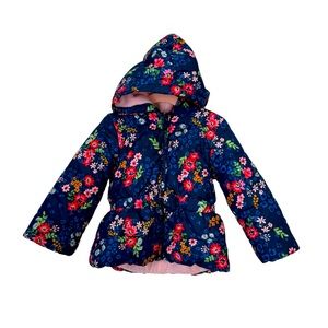 24m Little Me Floral Bow Coat